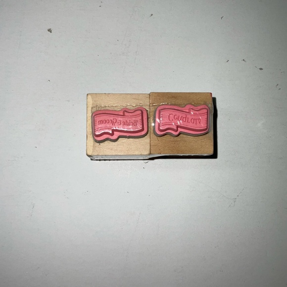 Hampton Art Studio G BRIDAL Wood Mounted Rubber Stamps 2pc 2015 - Picture 3 of 10